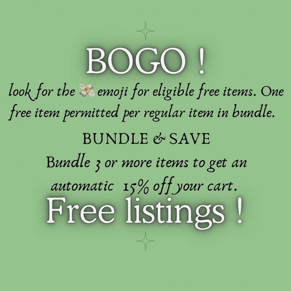 Buy one get one free